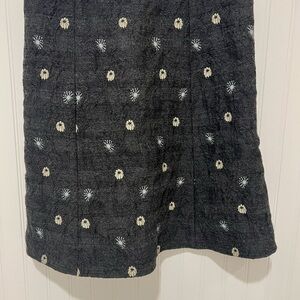 Emporio Armani Gray Skirt with White Floral Accents